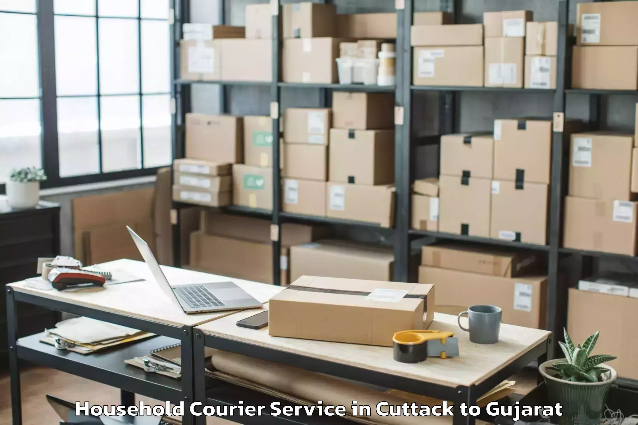 Book Cuttack to Khedbrahma Household Courier Online